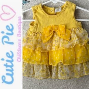 ⭐️Yellow Cheetah Tier Dress Cutie Pie